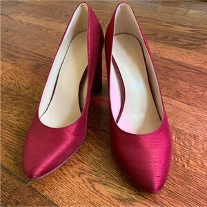 Nine West Red Satin Heels